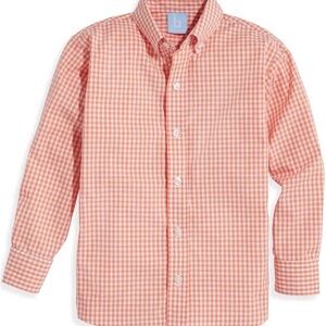 Boys Bella Bliss Orange Gingham Shirt - Size 10